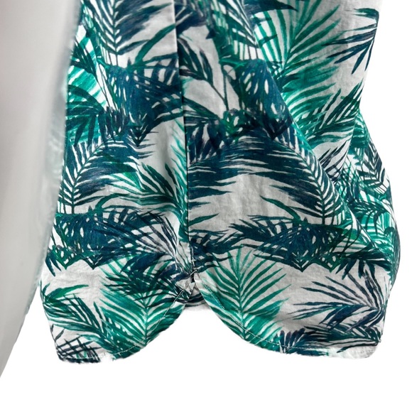 CHUBBIES The Nutter Mens Small Button Up Hawaiian Shirt Green Leaves Printed USA - Picture 6 of 11